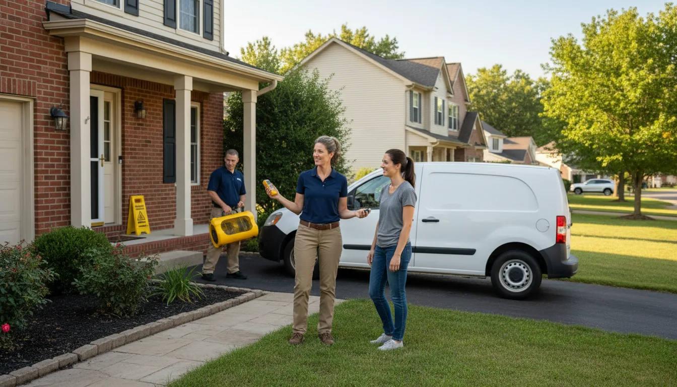 Residential water damage restoration in Ocean View, DE